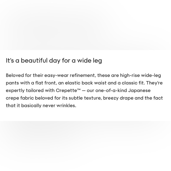 Aritzia Wilfred The Limitless Pant Mid-Rise Wide-Leg Career Casual Modern,size 8 - Picture 11 of 16